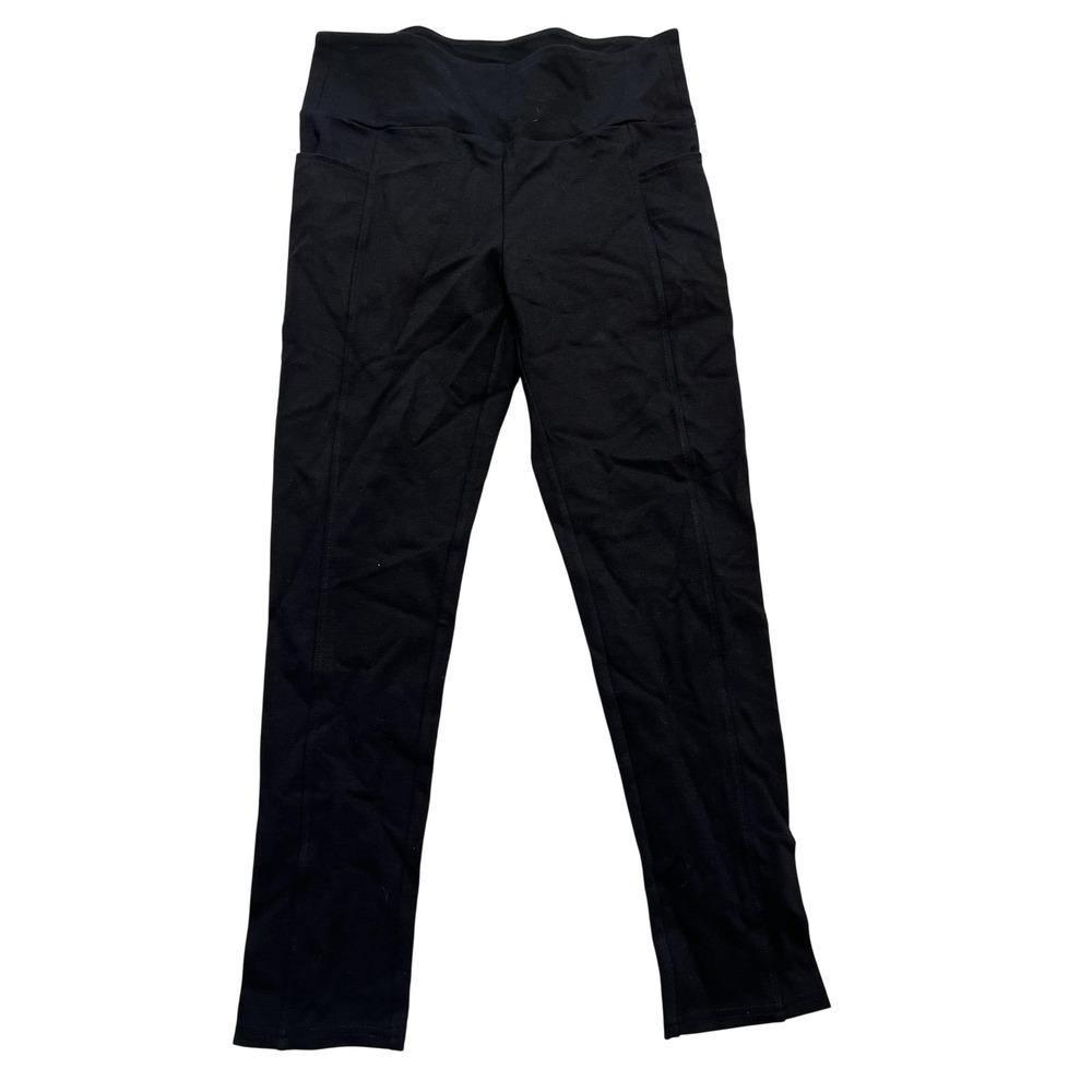 Bula X Pants Womens 8 Black Leggings High Rise Pockets Yoga Athletic Stretch